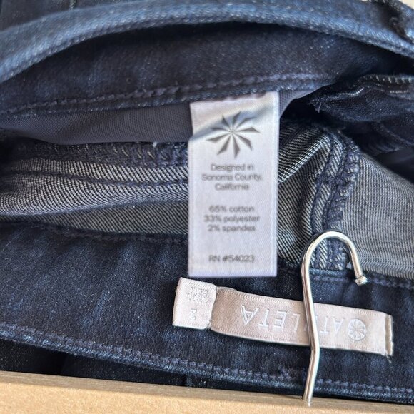 Athleta Jeans Sculptek Skinny Overdye Dark Wash Denim Stretch Mid Rise - Picture 8 of 8